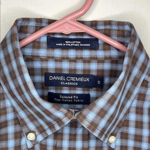Daniel Cremieux Men's Checkered Shirt - Black and Blue - Picture 2 of 5